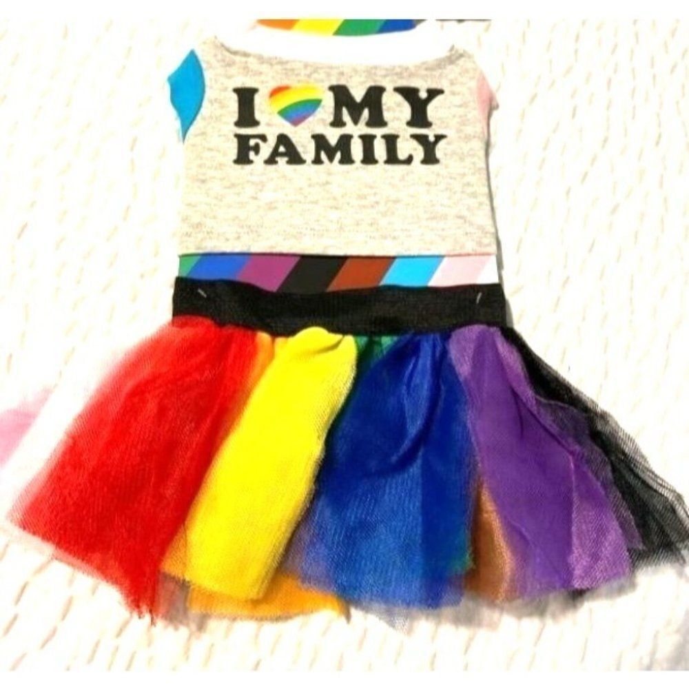 ‎Pride Pet Costume-NWT-Size XL-Tee & Tutu Dogs/Cats-LGBTQ+